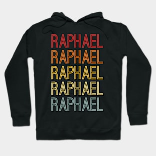 Raphael Name Vintage Retro Pattern Hoodie